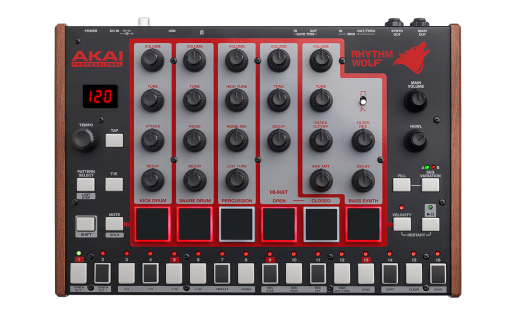 Analog Drum Machine and Bass Synthesizer with 32-step Sequencer