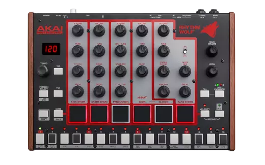 Analog Drum Machine and Bass Synthesizer with 32-step Sequencer