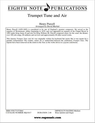 Trumpet Tune and Air - Purcell/Marlatt - Brass Quintet/Organ