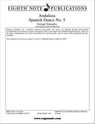 Eighth Note Publications - Andaluza - Spanish Dance No. 5 - Granados/Marlatt - 6 Flutes