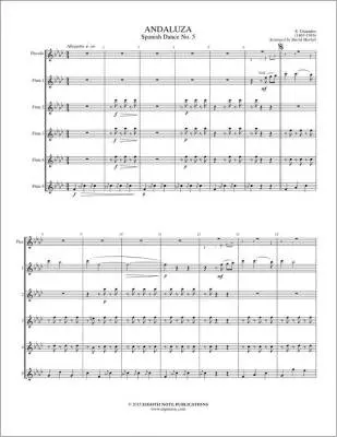 Andaluza - Spanish Dance No. 5 - Granados/Marlatt - 6 Flutes