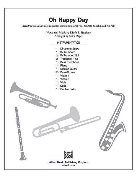 Oh Happy Day - Hawkins/Hayes - SoundPax (Instrumental Accompaniment Parts)
