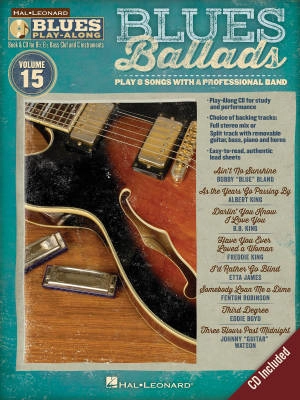 Hal Leonard - Blues Ballads: Blues Play-Along Volume 15 - Bb/Eb/C/Bass Clef - Book/CD