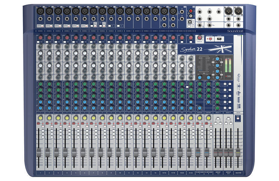 22 Channel Analog Mixer with Lexicon Effects and USB