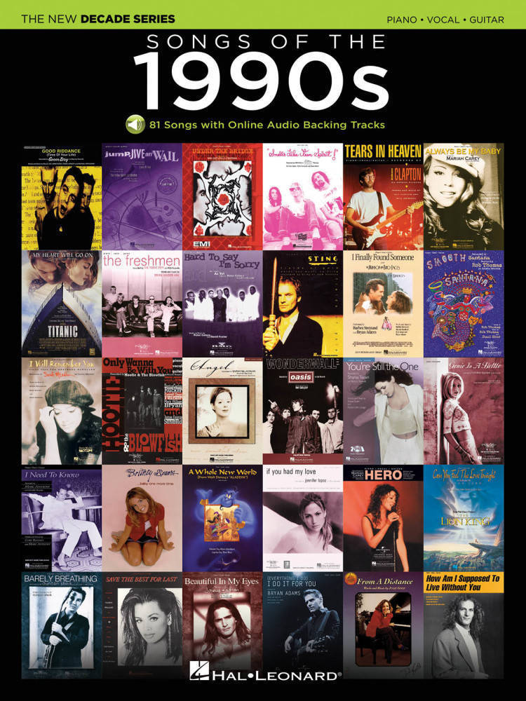 Songs Of The 1990s - Piano/Vocal/Guitar - Book/Online Audio