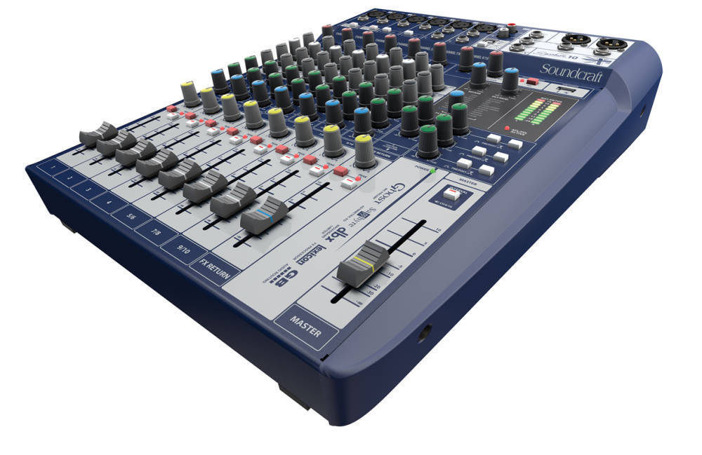 Soundcraft 10 Channel Analog Mixer With Lexicon Effects And USB Long