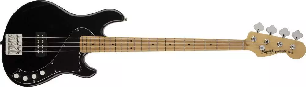 Squier Deluxe Dimension Bass IV - Black, Maple