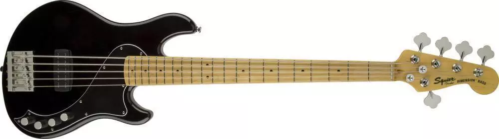 Squier Deluxe Dimension Bass V - Black, Maple