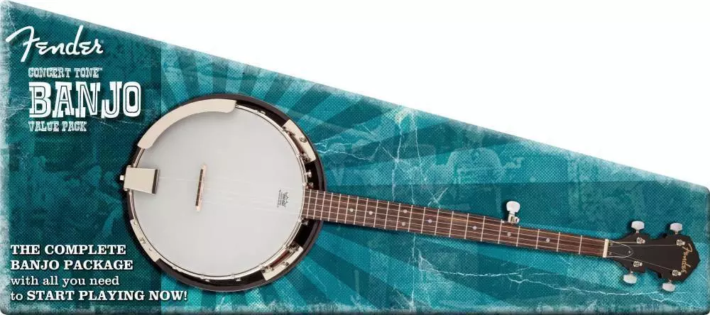 Concert Tone Banjo Pack, Natural, Rosewood