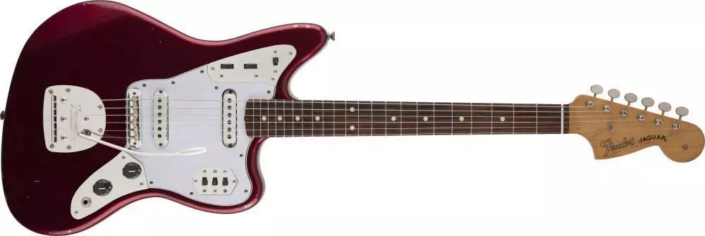 Road Worn 60\'s Jaguar, Candy Apple Red, Rosewood