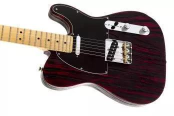 LTD Ed. Sandblasted Telecaster with Ash Body, Crimson Red Transparent, Maple