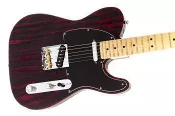 LTD Ed. Sandblasted Telecaster with Ash Body, Crimson Red Transparent, Maple