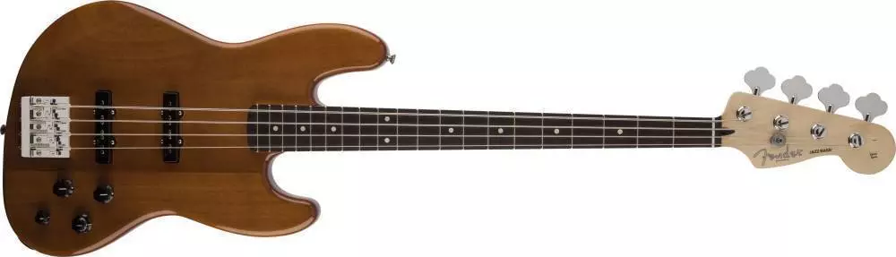 Deluxe Active Jazz Bass Natural Okoume