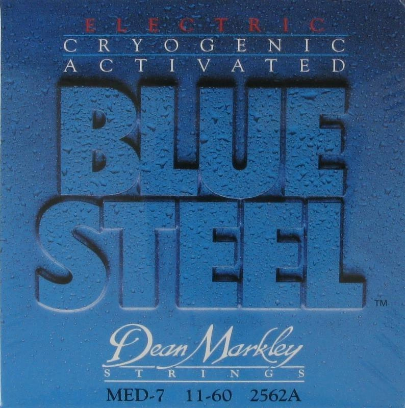 7 String Blue Steel Electric Strings - Medium