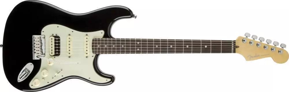 American Deluxe Stratocaster HSS Shawbucker Black, Rosewood