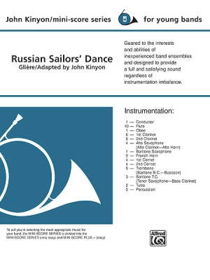 Alfred Publishing - Russian Sailors Dance - Gliere/Kinyon - Concert Band - Gr. 1