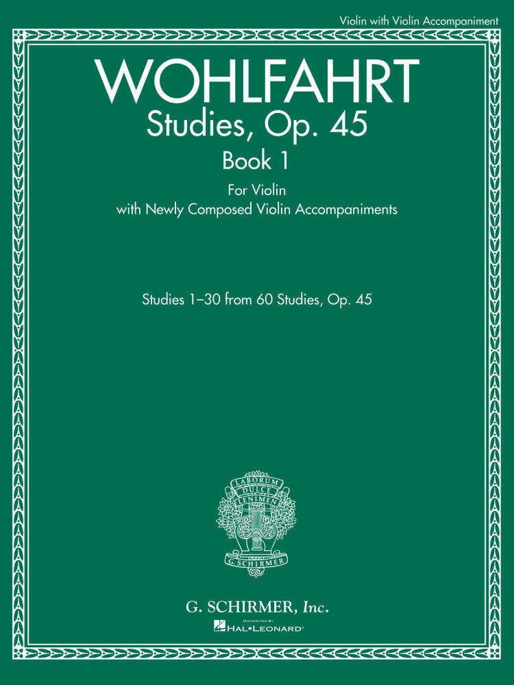 Studies, Op. 45  Book I - Wohlfahrt/Kelly - Violin/Optional Duet