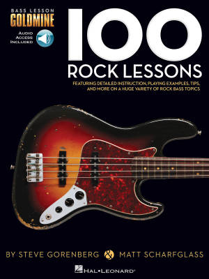 Hal Leonard - 100 Rock Lessons - Bass Guitar TAB/Audio Online