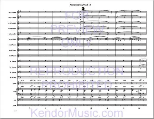 Remembering Thad - Shutack - Jazz Ensemble/Flugelhorn Feature - Gr. Easy