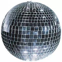 12 Inch Mirror Ball - Black