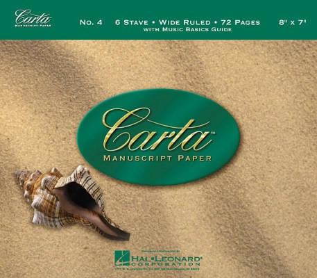 Hal Leonard - Carta Manuscript Paper: No. 4 - 6 Stave Wide Ruled - Spiral Bound