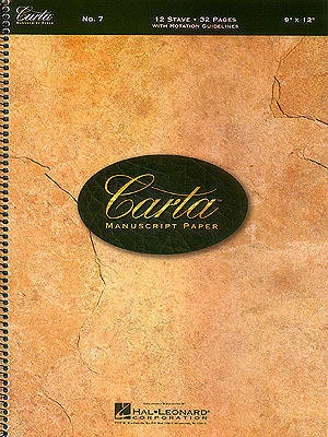 Carta Manuscript Paper: No. 7 - 12 Stave - Spiral Bound