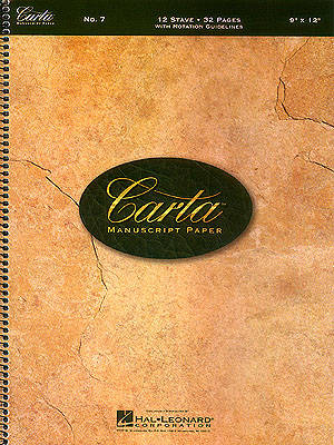 Hal Leonard - Carta Manuscript Paper: No. 7 - 12 Stave - Spiral Bound