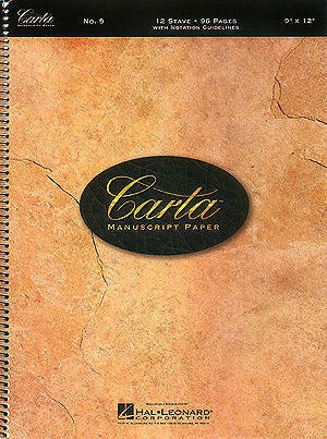 Carta Manuscript Paper: No. 9 - 12 Stave - Spiral Bound