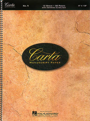 Hal Leonard - Carta Manuscript Paper: No. 9 - 12 Stave - Spiral Bound