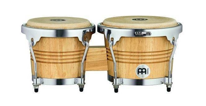 WB200 Wood Bongos - Natural with Chrome Hardware