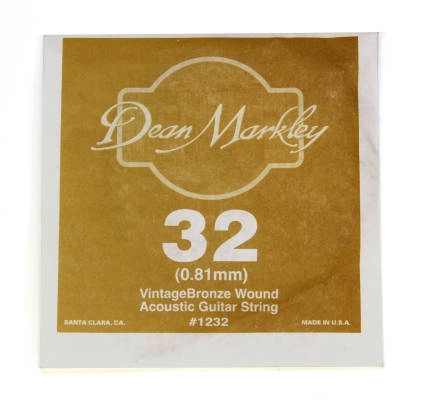 Bronze Wound Single Acoustic String .032