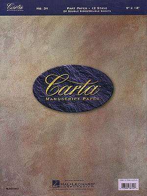 Hal Leonard - Carta Manuscript Paper: No. 34 - 12 Stave - Part Paper