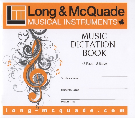 Long & McQuade - Music Dictation Book - 8 Stave - 48 Page
