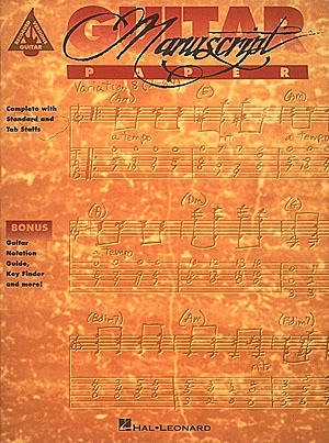 Recorded Versions Guitar Tablature Manuscript Paper - 64 Pages