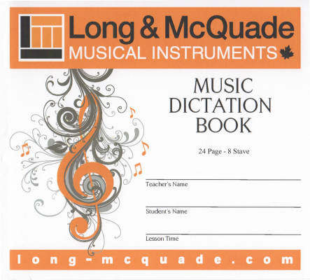 Long & McQuade - Music Dictation Book - 8 Stave - 24 Page