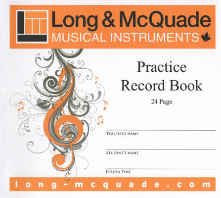 Practice Record Book - 6 Stave/Lesson Assignment - 24 Page