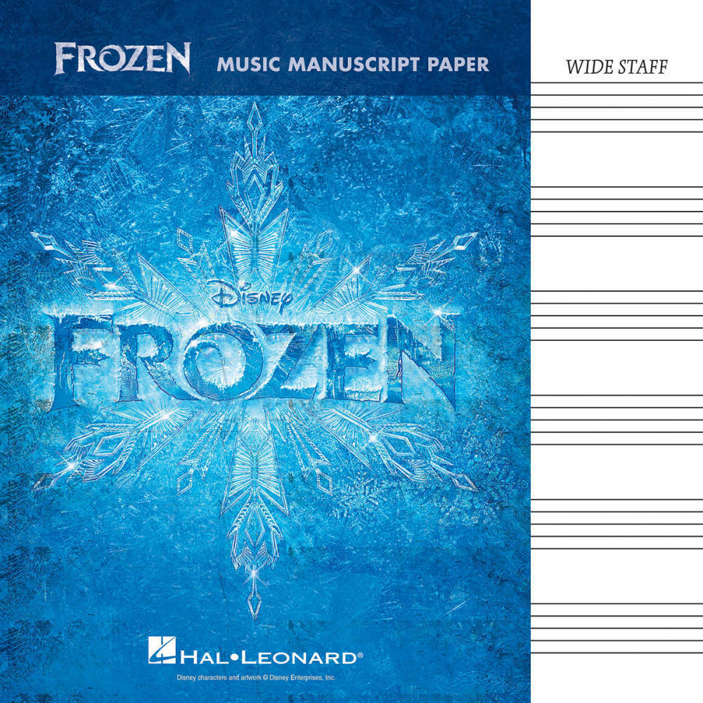 Frozen - Music Manuscript Paper - 6 Wide Stave - 32 Page