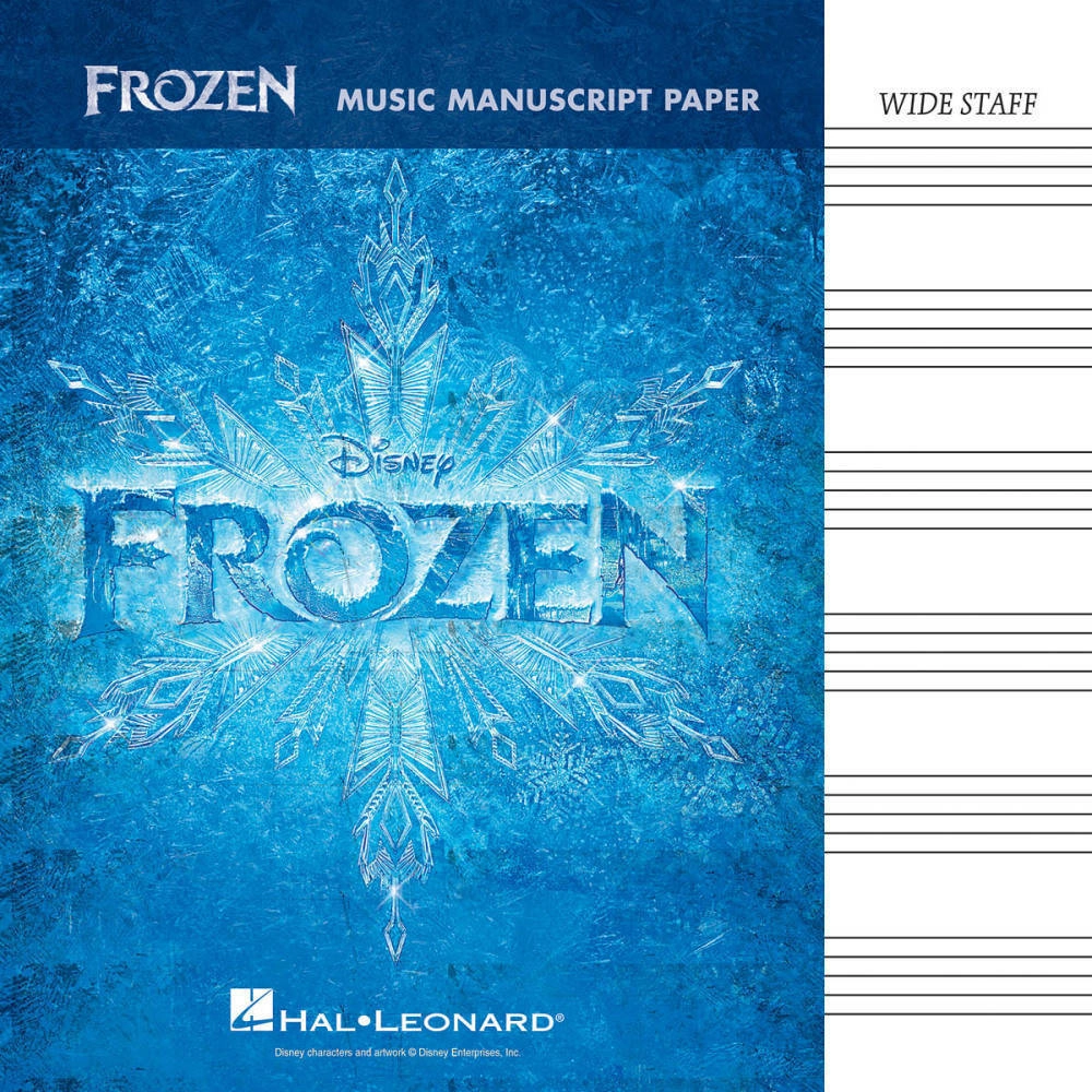 Frozen - Music Manuscript Paper - 6 Wide Stave - 32 Page