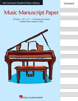Hal Leonard - Student Piano Library Standard Music Manuscript Paper - 10 Stave - 32 Page