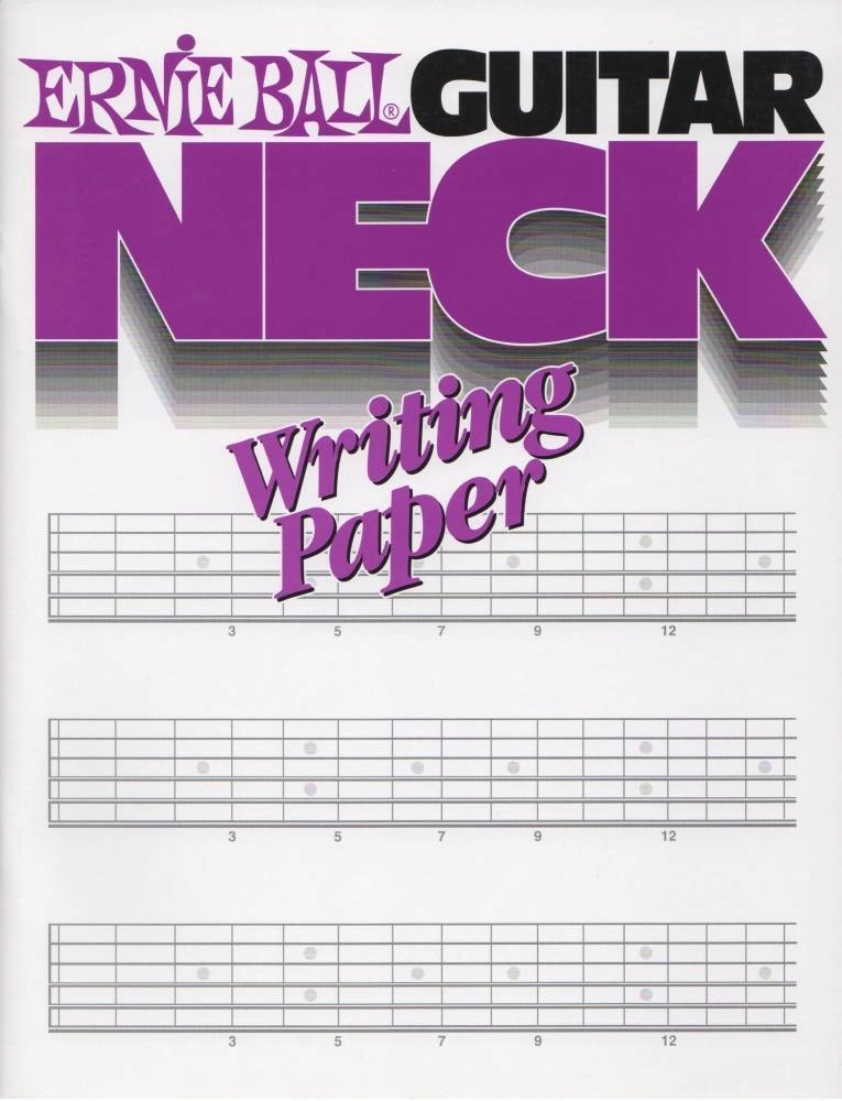 Guitar Neck Writing Paper - 5 Neck/15 Fret - 48 Page