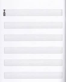 Guitar TAB Writing Paper - 6 Stave - 48 Page