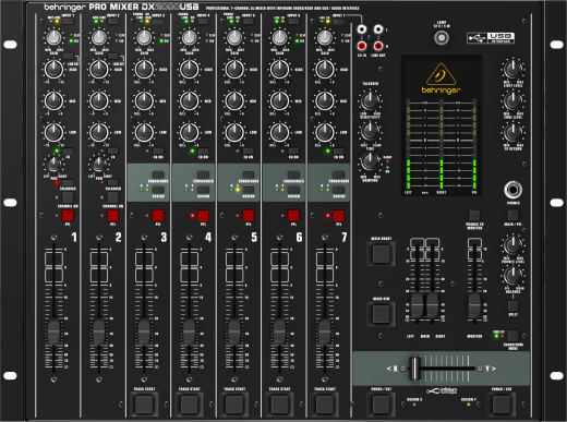 7-Channel DJ Mixer with USB/Audio Interface
