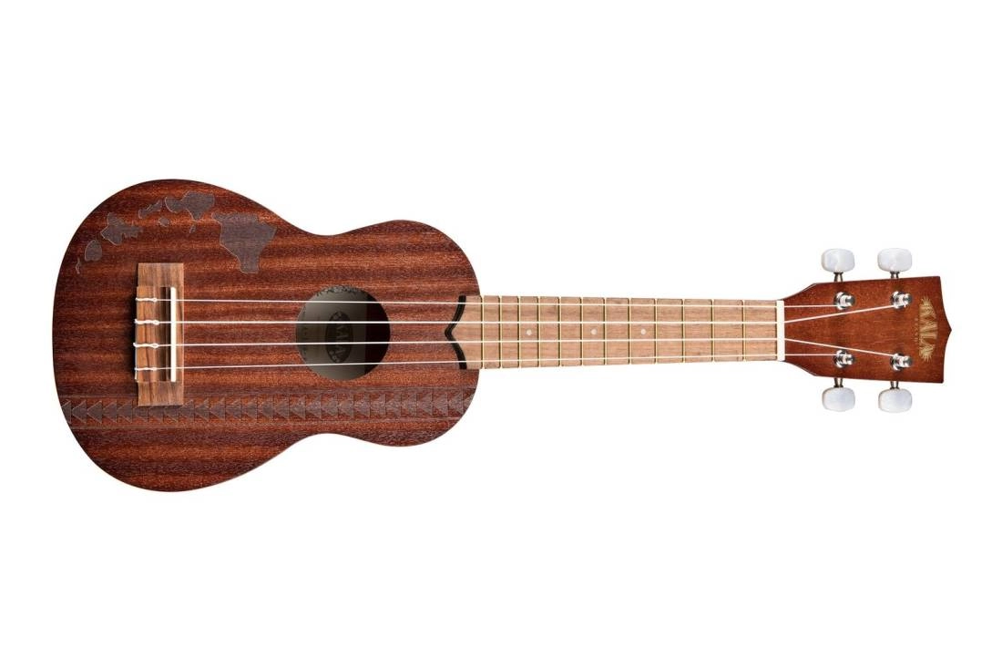 Hawaiian Island Laser Soprano Ukulele w/ Tattoo