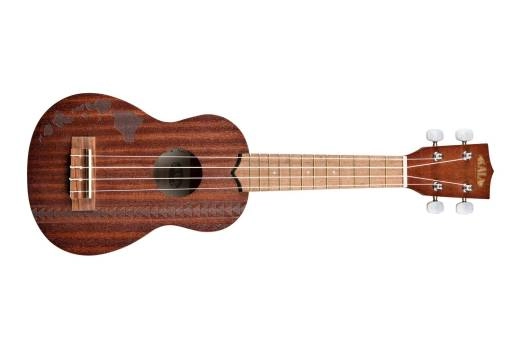 Kala - Hawaiian Island Laser Soprano Ukulele w/ Tattoo