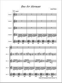Alfred\'s Guitar 101, Ensemble: One for Herman - Fisher - Score/Parts
