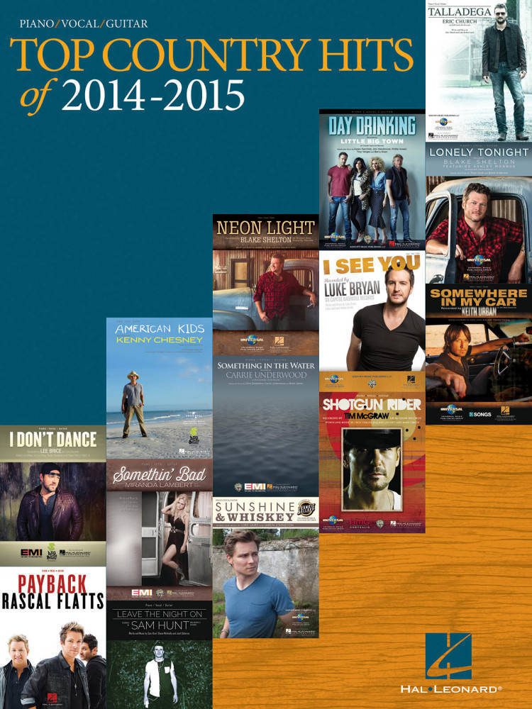 Top Country Hits Of 2014-2015 - Piano/Vocal/Guitar - Book