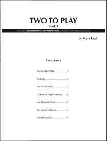 Two to Play, Book 3 - Leaf - Late Elementary-Early Intermediate Piano Duets (1 Piano, 4 Hands)