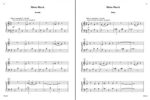 Two to Play, Book 2 - Leaf - Late Elementary Piano Duets (1 Piano, 4 Hands)