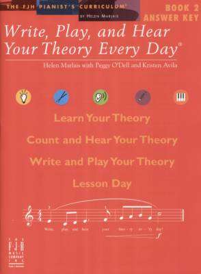 FJH Music Company - Write, Play, and Hear Your Theory Every Day, Answer Key, Book 2 - Marlais/ODell/Avila - Book