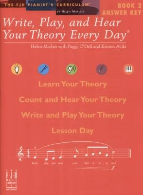 FJH Music Company - Write, Play, and Hear Your Theory Every Day, Answer Key, Book 2 - Marlais/ODell/Avila - Book